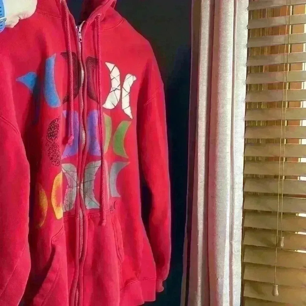 Unique Y2K Hurley zipped hoodie Medium